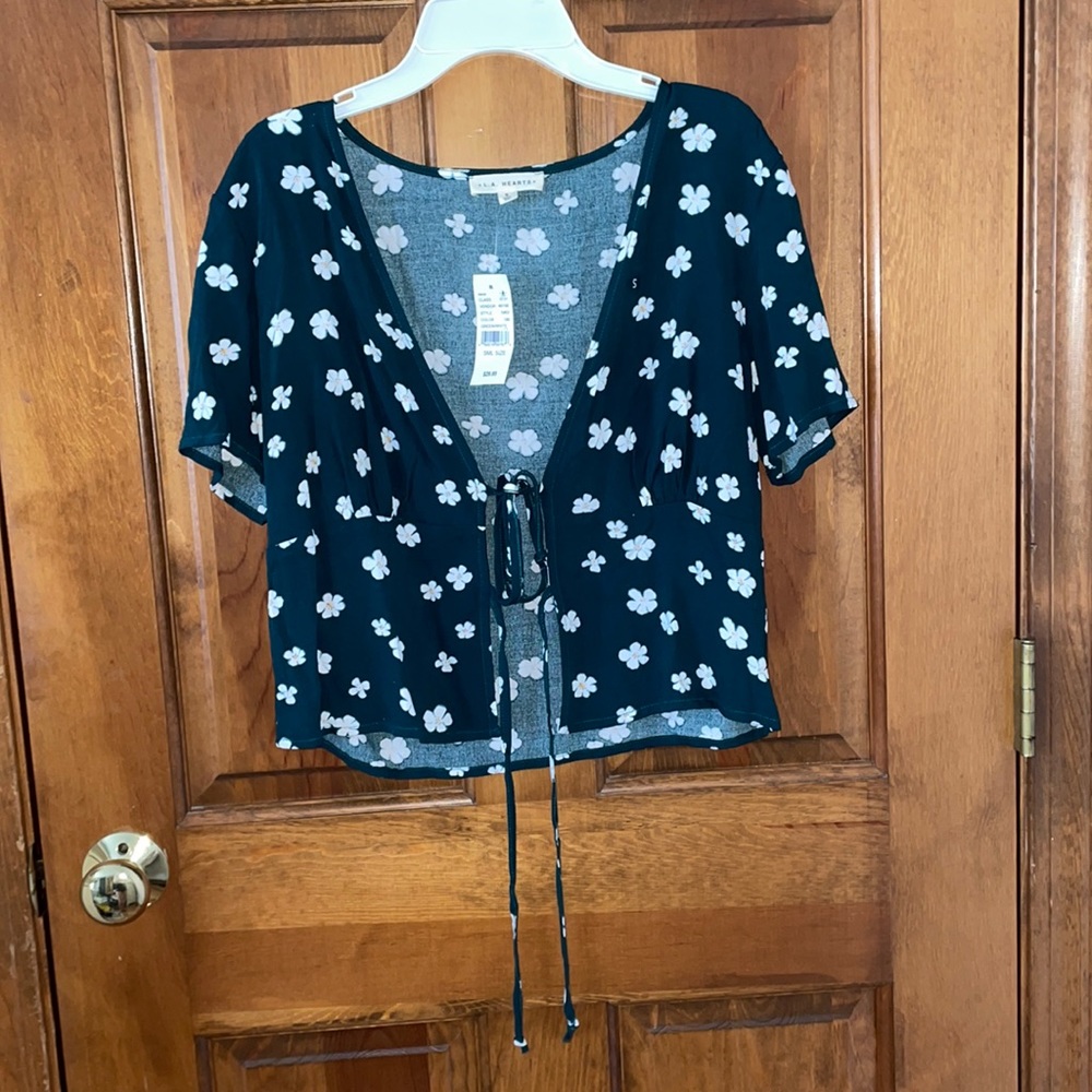 LA HEARTS GREEN BLOUSE